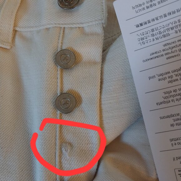 Golden Goose Texas Paisley Embroidery Ivory Straight Raw-Cut Crop Jeans … - Picture 13 of 14